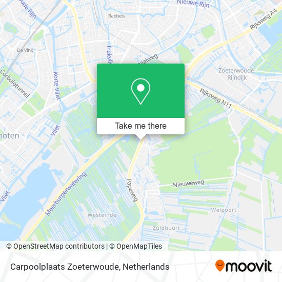 Carpoolplaats Zoeterwoude map