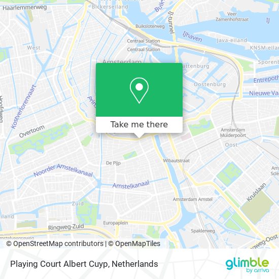 Playing Court Albert Cuyp map