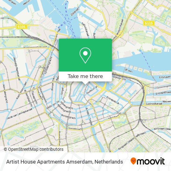 Artist House Apartments Amserdam map
