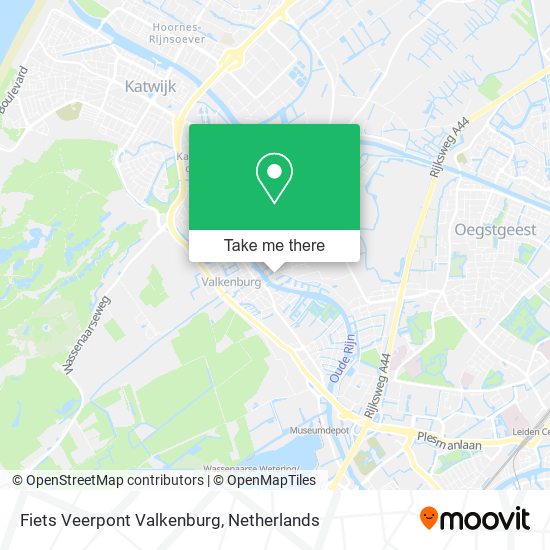 Fiets Veerpont Valkenburg map