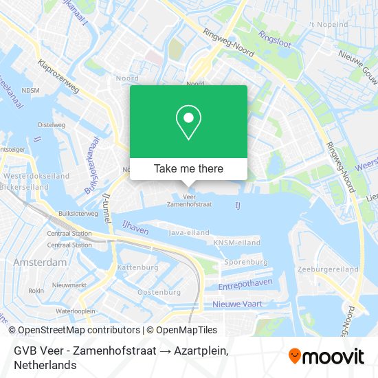 GVB Veer - Zamenhofstraat → Azartplein map