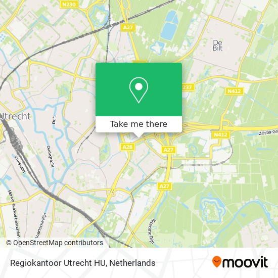 Regiokantoor Utrecht HU map
