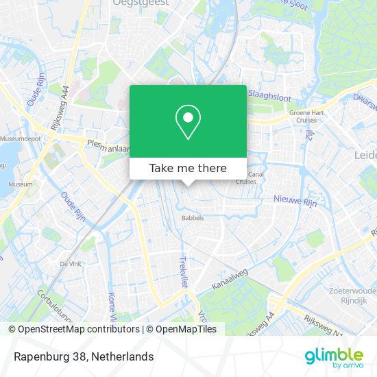 Rapenburg 38 map
