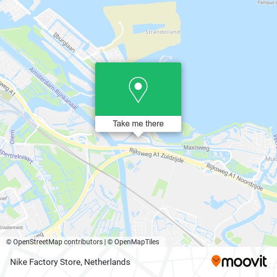 Uitgang flauw Nieuwsgierigheid How to get to Nike Factory Store in Muiden by Bus, Light Rail, Metro or  Train?