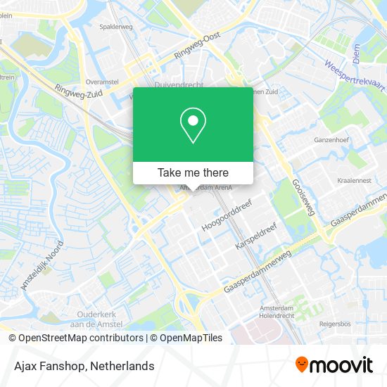 Ajax Fanshop map