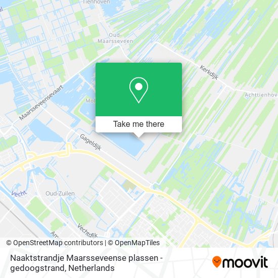 Naaktstrandje Maarsseveense plassen - gedoogstrand Karte