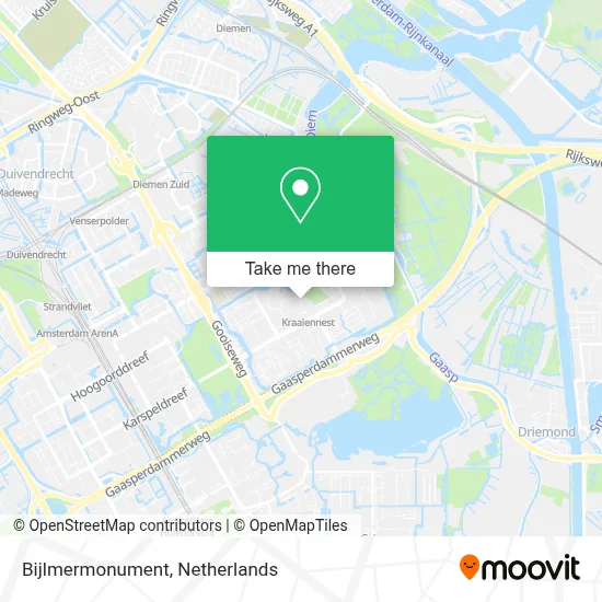 Bijlmermonument map