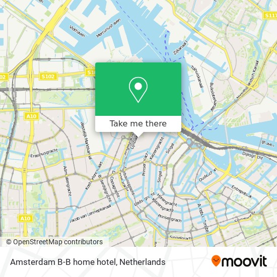 Amsterdam B-B home hotel map