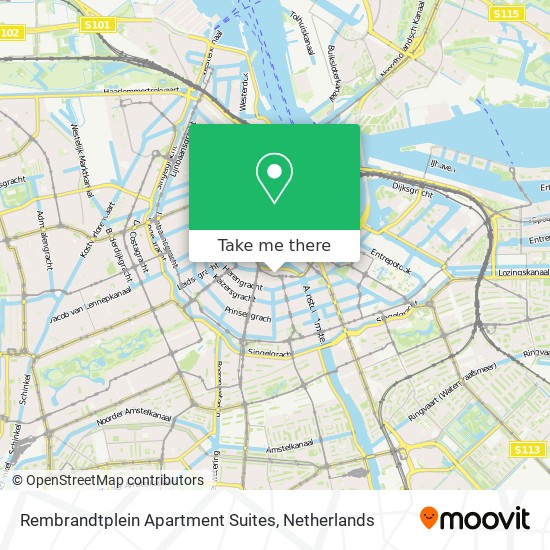 Rembrandtplein Apartment Suites Karte