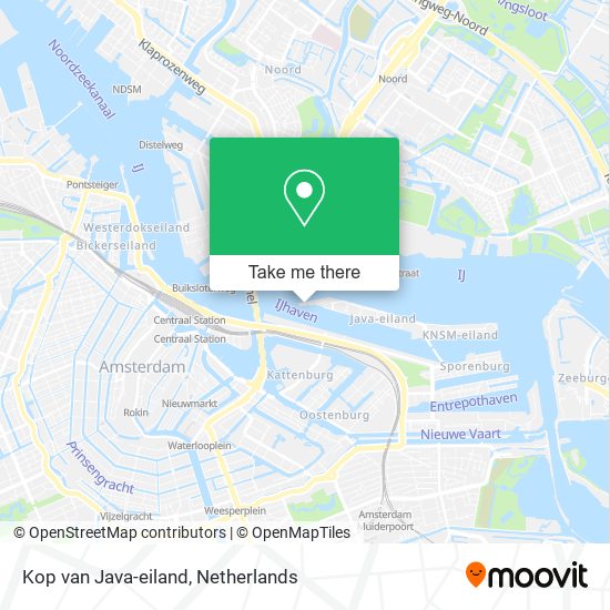 Kop van Java-eiland map