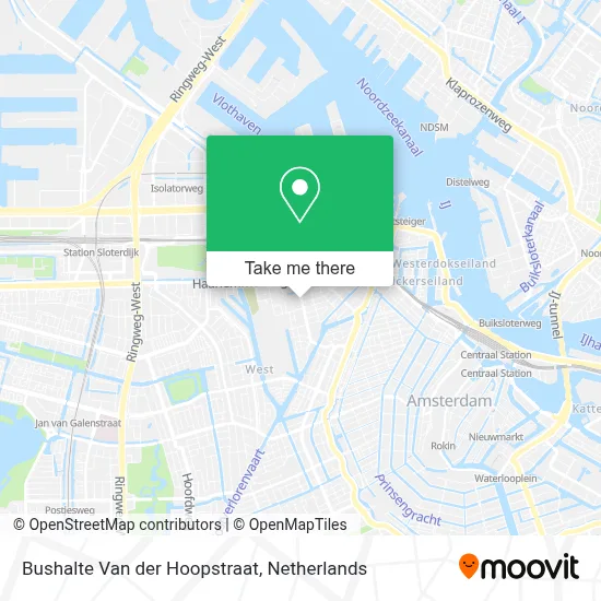 Bushalte Van der Hoopstraat map