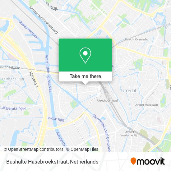 Bushalte Hasebroekstraat map