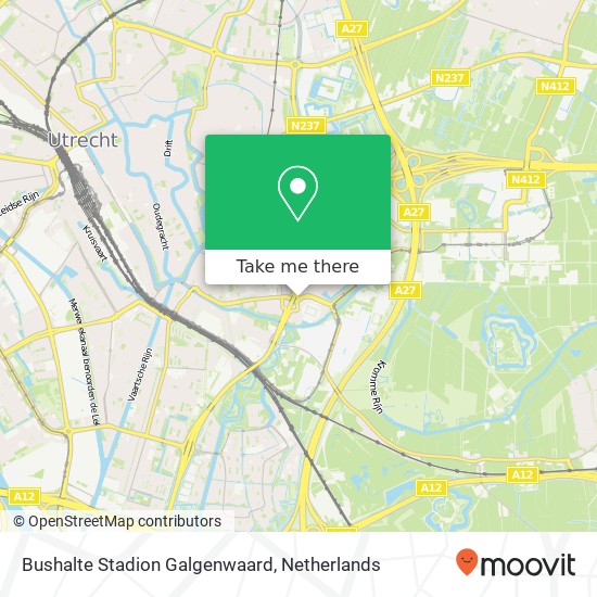 Bushalte Stadion Galgenwaard map