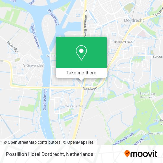 Postillion Hotel Dordrecht map