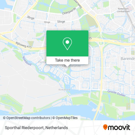 Sporthal Riederpoort Karte