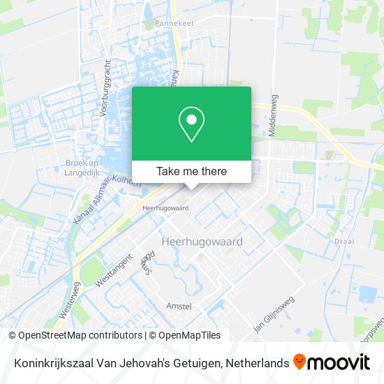 Koninkrijkszaal Van Jehovah's Getuigen map