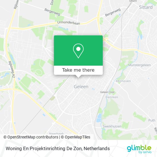 Woning En Projektinrichting De Zon map