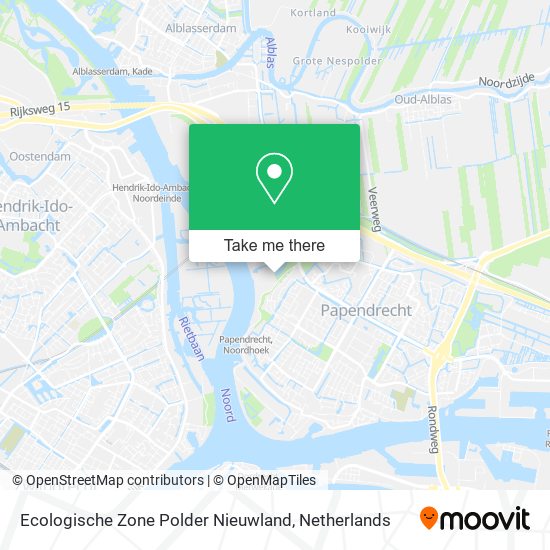 Ecologische Zone Polder Nieuwland map