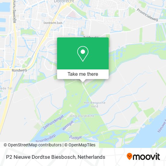 P2 Nieuwe Dordtse Biesbosch map