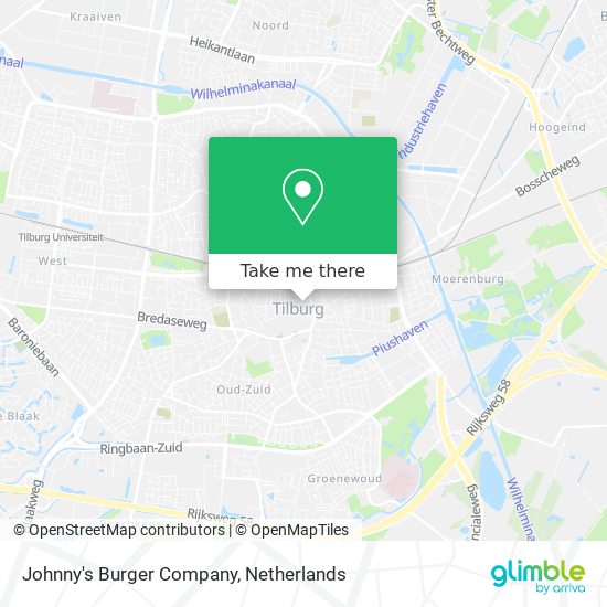 Johnny's Burger Company map