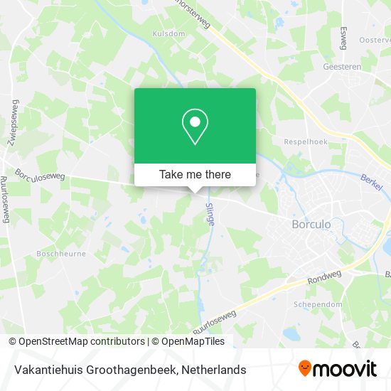 Vakantiehuis Groothagenbeek Karte