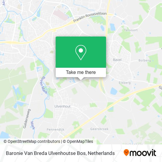 Baronie Van Breda Ulvenhoutse Bos map
