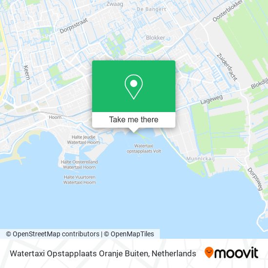 Watertaxi Opstapplaats Oranje Buiten Karte