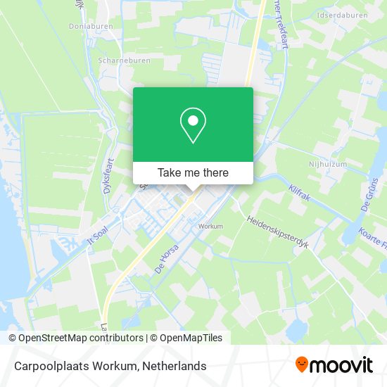 Carpoolplaats Workum map