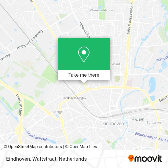 Eindhoven, Wattstraat Karte