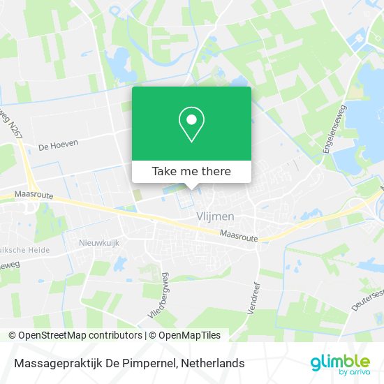 Massagepraktijk De Pimpernel Karte