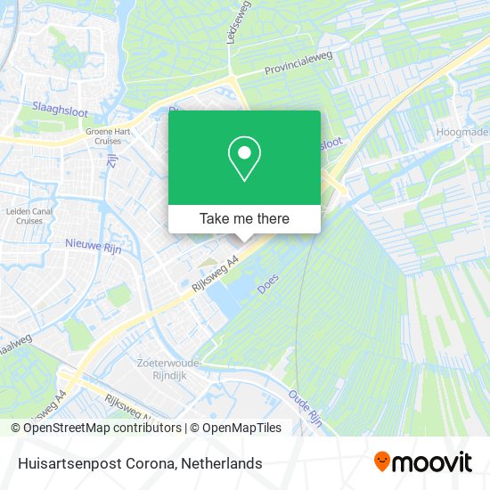 Huisartsenpost Corona map