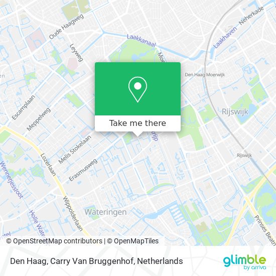 Den Haag, Carry Van Bruggenhof Karte