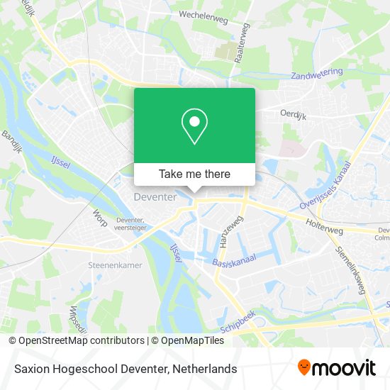 Saxion Hogeschool Deventer map