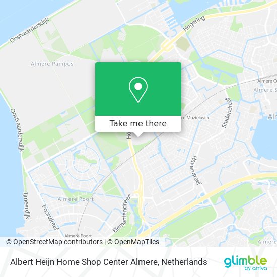 Albert Heijn Home Shop Center Almere map