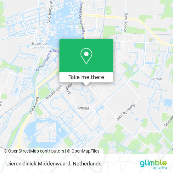 Dierenkliniek Middenwaard Karte