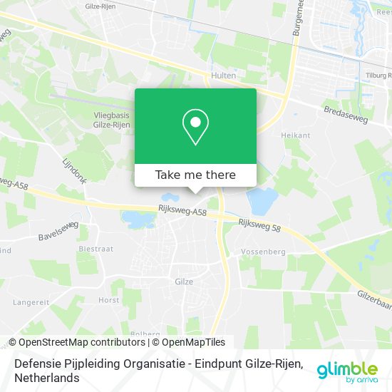 Defensie Pijpleiding Organisatie - Eindpunt Gilze-Rijen Karte