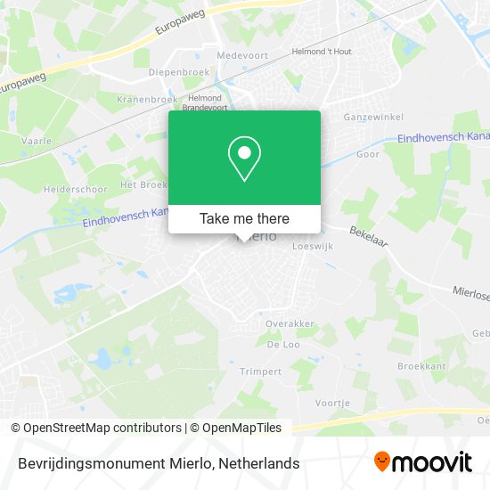 Bevrijdingsmonument Mierlo Karte