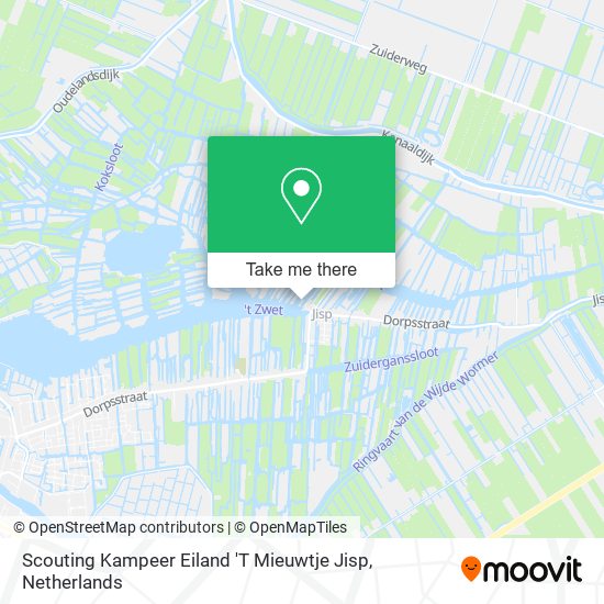 Scouting Kampeer Eiland 'T Mieuwtje Jisp map