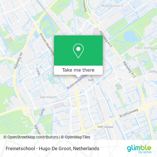 Freinetschool - Hugo De Groot map