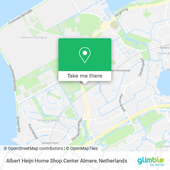 Albert Heijn Home Shop Center Almere map