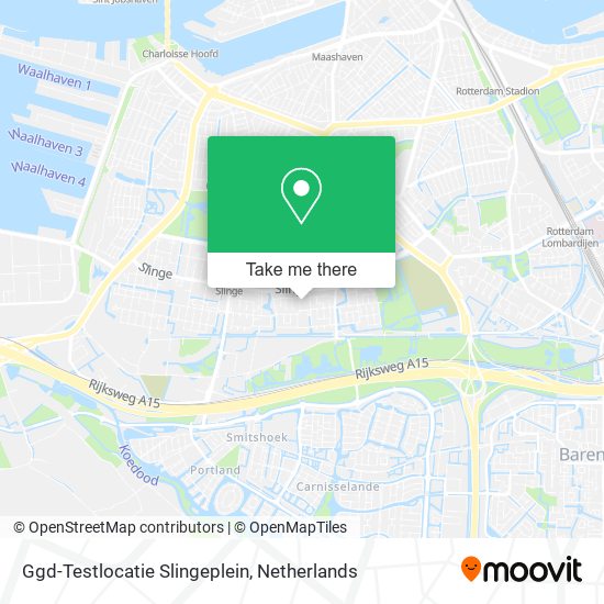 Ggd-Testlocatie Slingeplein map