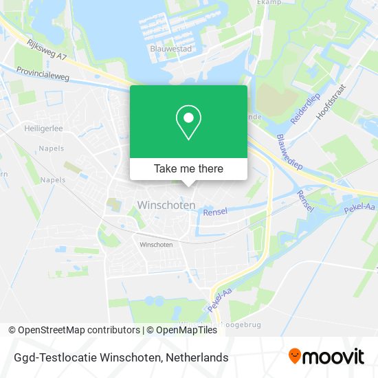 Ggd-Testlocatie Winschoten map