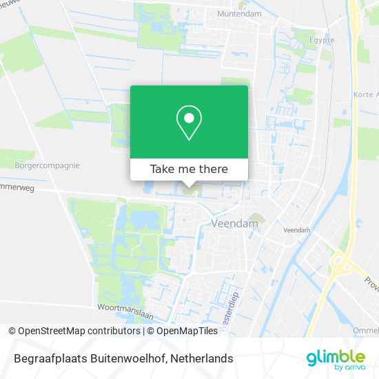 Begraafplaats Buitenwoelhof map