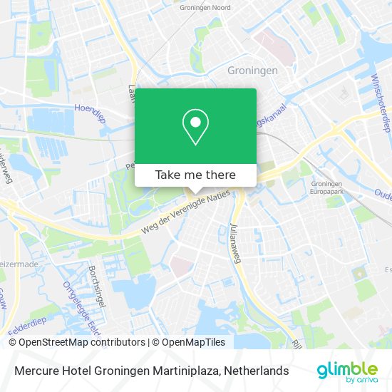 Mercure Hotel Groningen Martiniplaza Karte