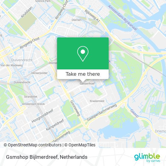 Gsmshop Bijlmerdreef Karte