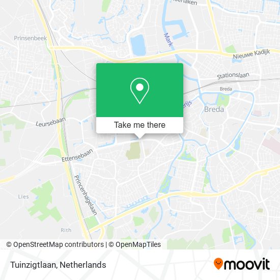 Tuinzigtlaan map