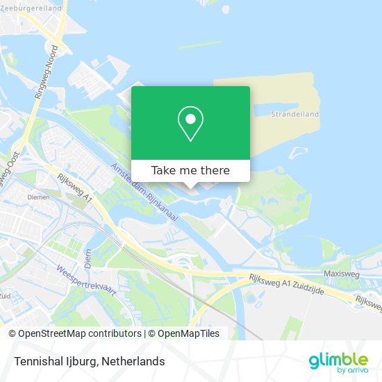 Tennishal Ijburg map