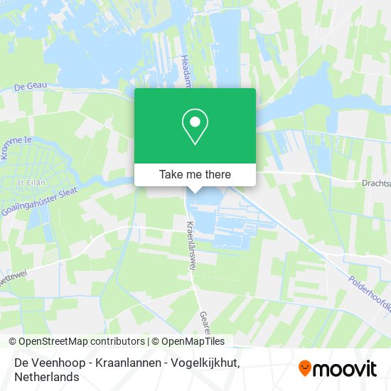 De Veenhoop - Kraanlannen - Vogelkijkhut map