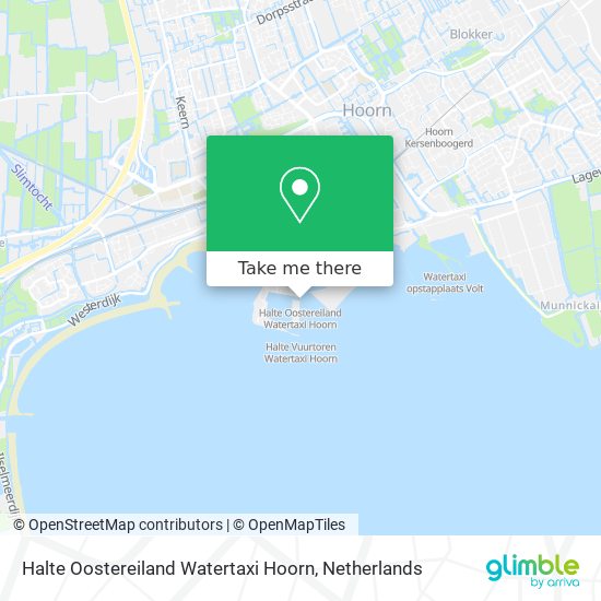 Halte Oostereiland Watertaxi Hoorn map