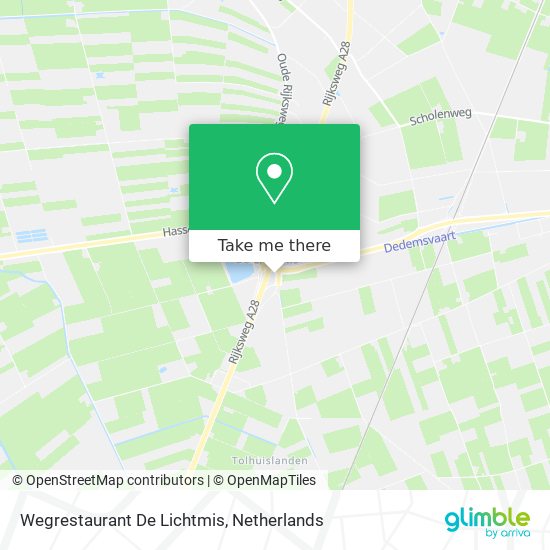 Wegrestaurant De Lichtmis map